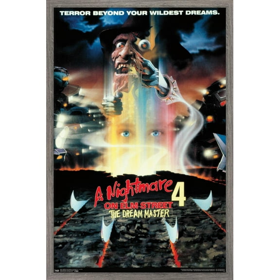 A Nightmare on Elm Street 4: The Dream Master - One Sheet Wall Poster, 14.725" x 22.375", Framed