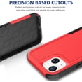 thumbnail image 5 of for iPhone 14 / iPhone 13 Case: Dual Layer Protective Heavy Duty Cell Phone Case Shockproof Rugged Bumper Tough with Screen Protector - 16FT Military Grade Drop Tested for iPhone 14 / iPhone 13, Red, 5 of 16