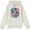 thumbnail image 3 of USA Athlete Adult Sand Long Sleeve Hoodie-Medium, 3 of 4