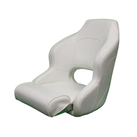 Blue Dog Marine Siège baquet de qualité supérieure, rembourrage en mousse extra épaisse, siège de bateau de luxe, style baquet, siège de capitaine confortable, élégant et durable – Blanc