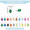 thumbnail image 2 of 100 cuentas facetadas de 8 mm, 20 colores, colgantes acrílicos transparentes, cuentas bicono con bucles., 2 of 5