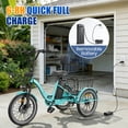 thumbnail image 4 of Flycity Electric Tricycle for Adults, Peak 1200W Electric Trike with 36V 13Ah Removable lithium battery, 20" 7 Speeds 3 Wheels Electric Bikes, Green, 4 of 11