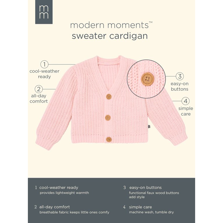 Modern Moments by Gerber Toddler Girl Cardigan Sweater photo 6