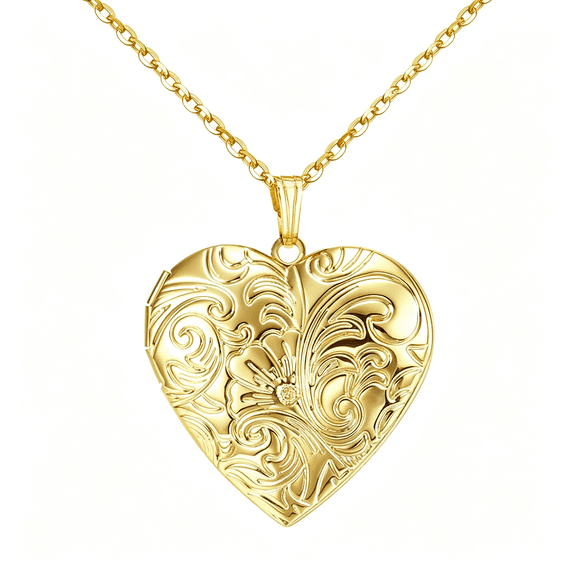 DESIGNICE Locket Necklace That Holds Pictures Flower Lockets Pendant Necklaces Birthday Gifts Jewelry Flower Design Locket Necklace