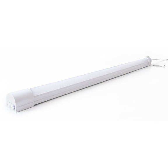 MaxLite 4 foot LED Shop Light Fixture, Linkable, 23W, 120V, 5000K, for Garage, Workshop, Basement, Warehouse, White