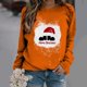 thumbnail image 2 of Sudadera para mujer Sudaderas con cuello redondo Primavera Otoño Manga larga Estampado de Navidad Suéter Top Odeerbi ODB-5, 2 of 5