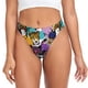 thumbnail image 1 of Fotbe Retro Panther Tanga Sin Costuras para Mujer con Estampado – Panties Invisibles, Transpirables y Cómodos para Uso Diario-Large, 1 of 6