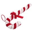 thumbnail image 3 of a polished and engaging product description based on your input:\n\n \n\n**Red and White Plush Candy Cane Christmas Tree Ornaments – Soft Hanging Holiday, 3 of 5