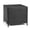 Black, variant on Hassch Outdoor PE Wicker End Table with Storage & Iron Frame,27 Gallon Square Side Table for Patio Porch Lawn, Black