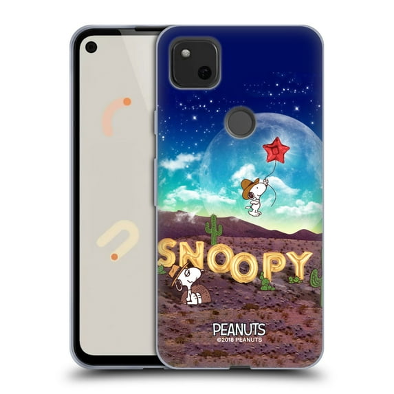 Head Case Designs Officially Licensed Peanuts Snoopy Space Cowboy Nebula Fly Balloon Soft Gel Case Compatible with Google Pixel 4a
