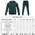 thumbnail image 5 of AKsit Men's Sweatsuit 2 Piece Hoodie Tracksuit Set Jogging Suits Outfit Everyday Casual Wear Fashion Activewear Zip Warm Tracksuit Sports Set Dark green M, 5 of 5