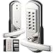 thumbnail image 3 of Elemake Keypad Door Lock, Keyless Entry Door Lock Mechanical Lock with Keypad, Combination Code Locks with Handle, Right Handed Door Lever, Stainless Steel 304 - NOT a Deadbolt, 3 of 4