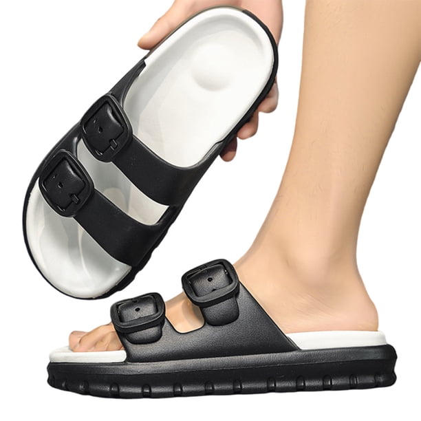 Sandalias Playa Verano Ygjytge Planas Diapositivas Nube Doble Hebilla Suela Gruesa Ajustable Ligera