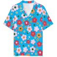 thumbnail image 4 of PRIYAL Men's Short Sleeve Pajama Sets Button Down Collar Sleepwear Soft Lounge Pjs Set Lightweight Men's Outfits, 4 of 13