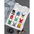 thumbnail image 3 of French Bulldog Cute Superheroes T-Shirt Women -Image by Shutterstock, Female x-Large, 3 of 4