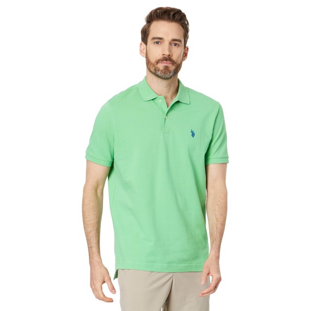 Polo Piqué de Algodón Sólido para Hombre U.S. Polo Assn. Berkeley Verde