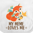 thumbnail image 4 of Inktastic Meme Loves Me Grandchild Fox Boys or Girls Baby Bib, 4 of 4