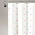 thumbnail image 3 of Rainbow Tufted Dot Shower Curtain Multi Single 72x72, 3 of 5