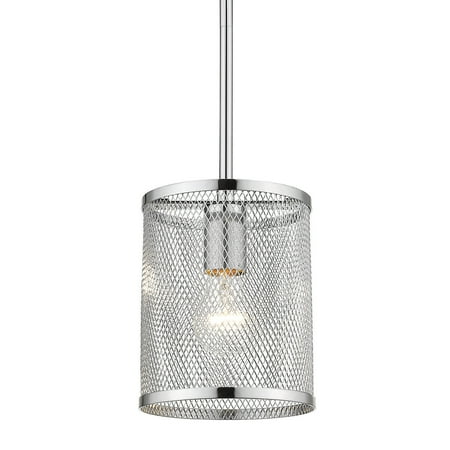 

Golden Lighting London Mini Pendant (no cage) in Chrome Mesh Metal Chrome