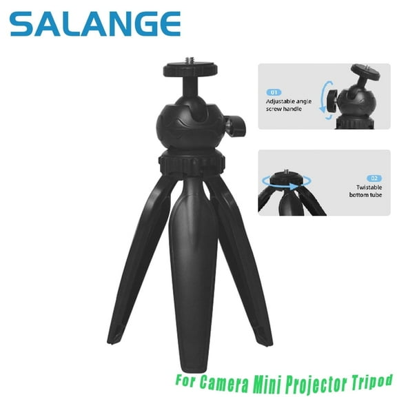 Salange Mini Desktop Tripod Stand, 360° Head Pocket Tabletop Projector Mount for Projector Camera Mobile Phone Holder Selfie Stick Vlog Tripod