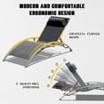 thumbnail image 6 of Domi Pool Lounge Chairs Set of 2, Adjustable Aluminum Outdoor Chaise Lounge Chairs, All Weather for Deck Lawn Poolside Backyard -Dark Gray Textilene, 6 of 8
