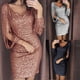 thumbnail image 5 of Vestidos de lentejuelas de moda para mujer, sexys, con escote en V profundo, flecos, manga larga, lisos, para fiesta en discoteca, elegantes y ceñidos, vestido de noche para mujer, 5 of 5