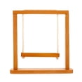 thumbnail image 1 of Hytrove Miniature Porch Swing Light Brown Wood for Friends 1Pack, 1 of 6