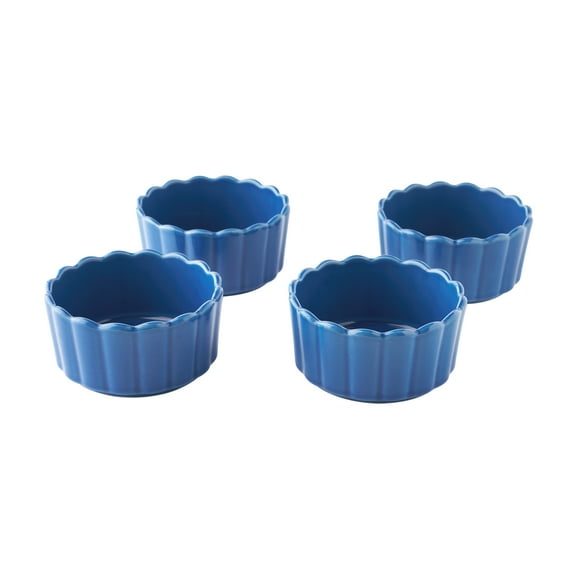 The Pioneer Woman Colette Stoneware Ramekins, Blue, Set of 4