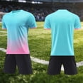 thumbnail image 2 of Piuwrlz L Boy Outfit Sets Boys Short Sets Crew Neck Summer T-Shirt and Shorts Set Blue Size L, 2 of 7