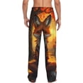 thumbnail image 2 of Bixox Men's Sunset Maple Tree Fox Patterned Pajama Pants with Pockets Lounge Clothes for Home, 2 of 5