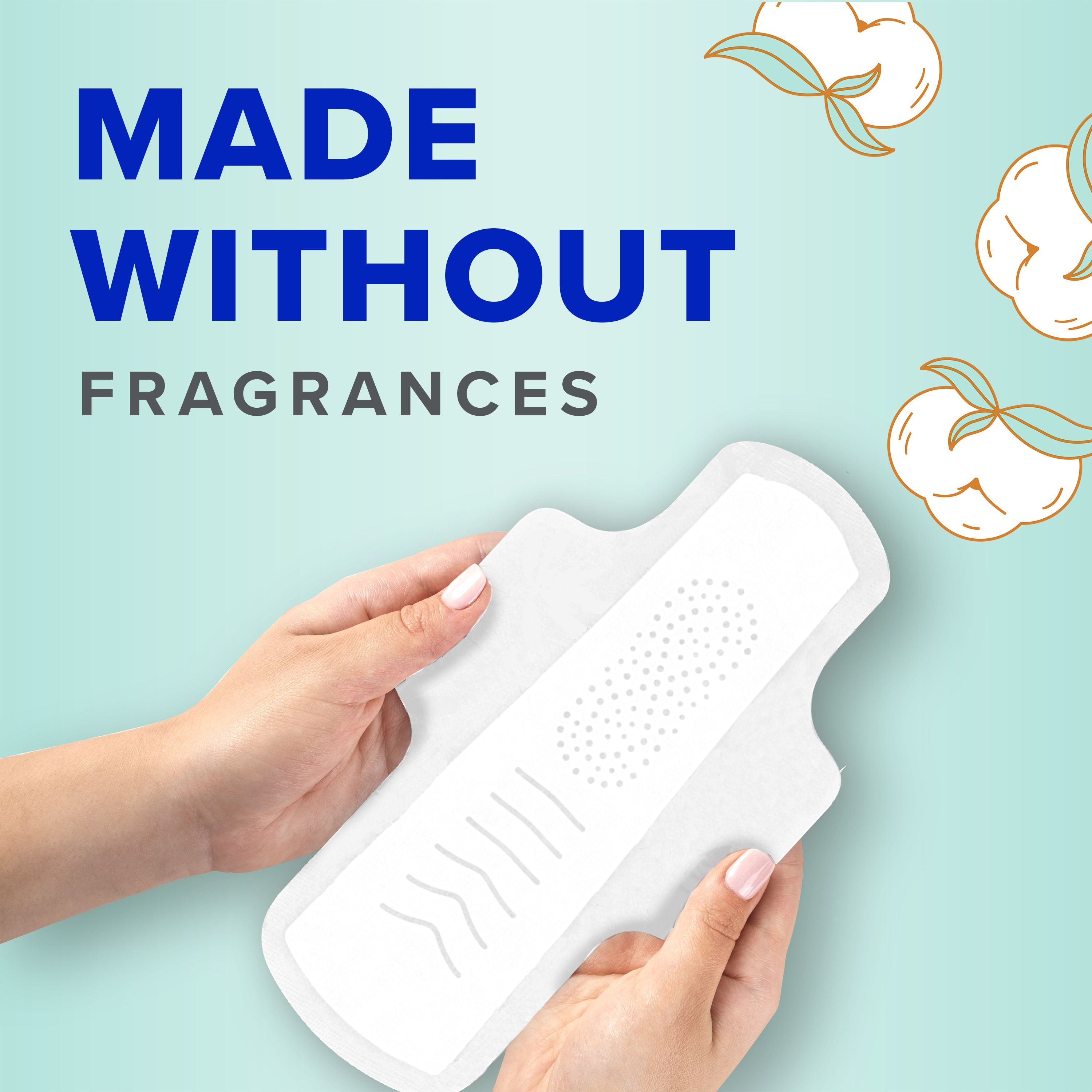 Serviettes féminines Always Pur coton pour femmes, serviettes avec ailes Flexfoam, taille2, degré d’absorption abondant, non parfumées, 24serviettes 24CT