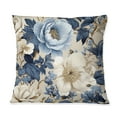 thumbnail image 3 of Designart "Radiant Blue And White Floral Beauty II" Floral Printed Throw Pillow, 3 of 5