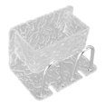 thumbnail image 5 of Water Ripple Toothbrush Holder Acrylic Punch Free Wall Mount Toothbrush Holder for Bathroom for 2 Cups, 5 of 5
