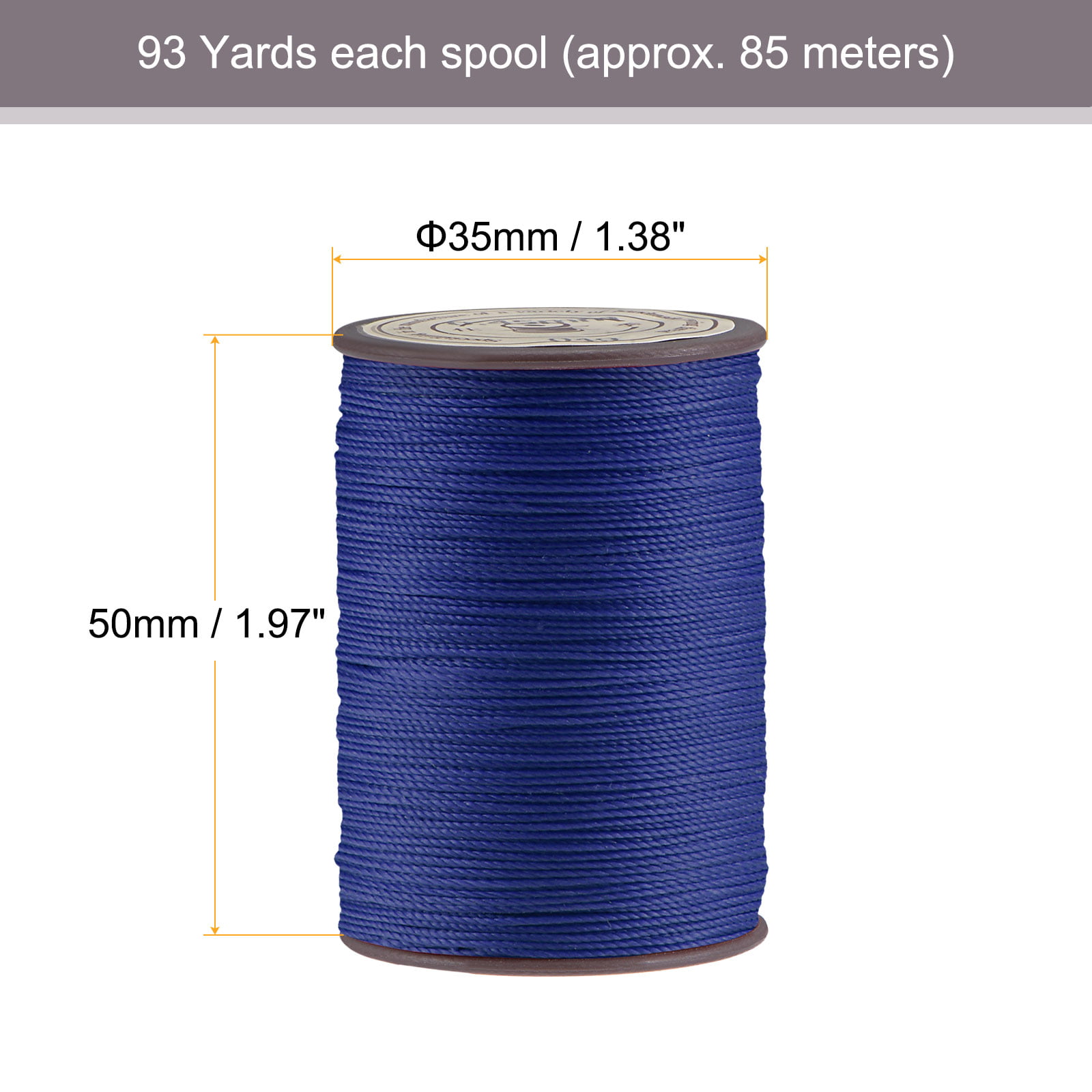 Thin Waxed Thread 93 Yards 0.65mm Polyester String Cord for Machine Sewing  Hand Quilting Weaving, Yellow