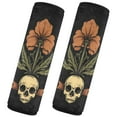 thumbnail image 2 of ALAZA Flowers on Skull Car Seat Belt Adjuster Neck Covers Shoulder Cushions Pads M, 2 of 8