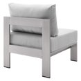thumbnail image 5 of Modway Shore 3-Piece Fabric & Aluminum Outdoor Patio Set in Silver/Gray, 5 of 9