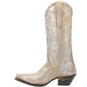 Dan Post Boots Womens Frost Bite Metallic Snip Toe Cowboy Mid Calf Dress B
