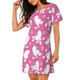 thumbnail image 2 of Naloa Cute Poodle Dog Print Women Nightgowns,Womens Loungewear,Short Sleeve Sleepwear,Comfy Ladies Nightdress, 2 of 6