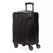Swissgear 20" Cascade Hardside Carry On Suitcase, Includes Eight 360 Degree Multi-Directional Spinner Wheels for Easy Movement, Black