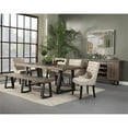thumbnail image 5 of Home Square 3 Piece Set with Dining Table and Dining Bench in Natural-Black, 5 of 7