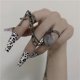 thumbnail image 1 of ADDHAT Anillo Retro Para Mujer De Aleación Con De Delicada Y Ajustable, 1 of 8