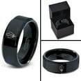 thumbnail image 4 of Tungsten Gaming Gamer Zelda Legend Sword Shield Band Ring 8mm Men Women Comfort Fit Black Beveled Edge Polished, 4 of 4