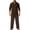 Coffee, variant on Mens Shirts Casual 2 Piece Long Sleeve Button Down Cuban Shirt and Pants Set Summer Beach Outfits (Black,S)
