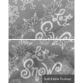 thumbnail image 6 of Grey Christmas Snowflake Linen Curtain Valance for Bedroom/Bathroom/Kitchen/Office/Living/Dining Room Window,Xmas Winter Snowflake Let Snow Rod Pocket Topper Decorative Cafe Drapes Panel 60"x18", 6 of 6
