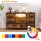thumbnail image 4 of Historyli Mueble de TV de 47,4 pulgadas con 8 cajones para televisores de hasta 50 pulgadas,cómoda con cajones,luz LED RGB y toma de corriente,cómoda para pasillo, 4 of 9