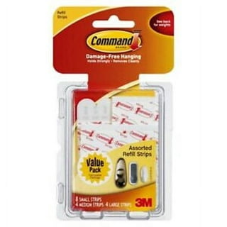 Command Outdoor Foam Strip Refills, White, Small, 16 Strips/Pack