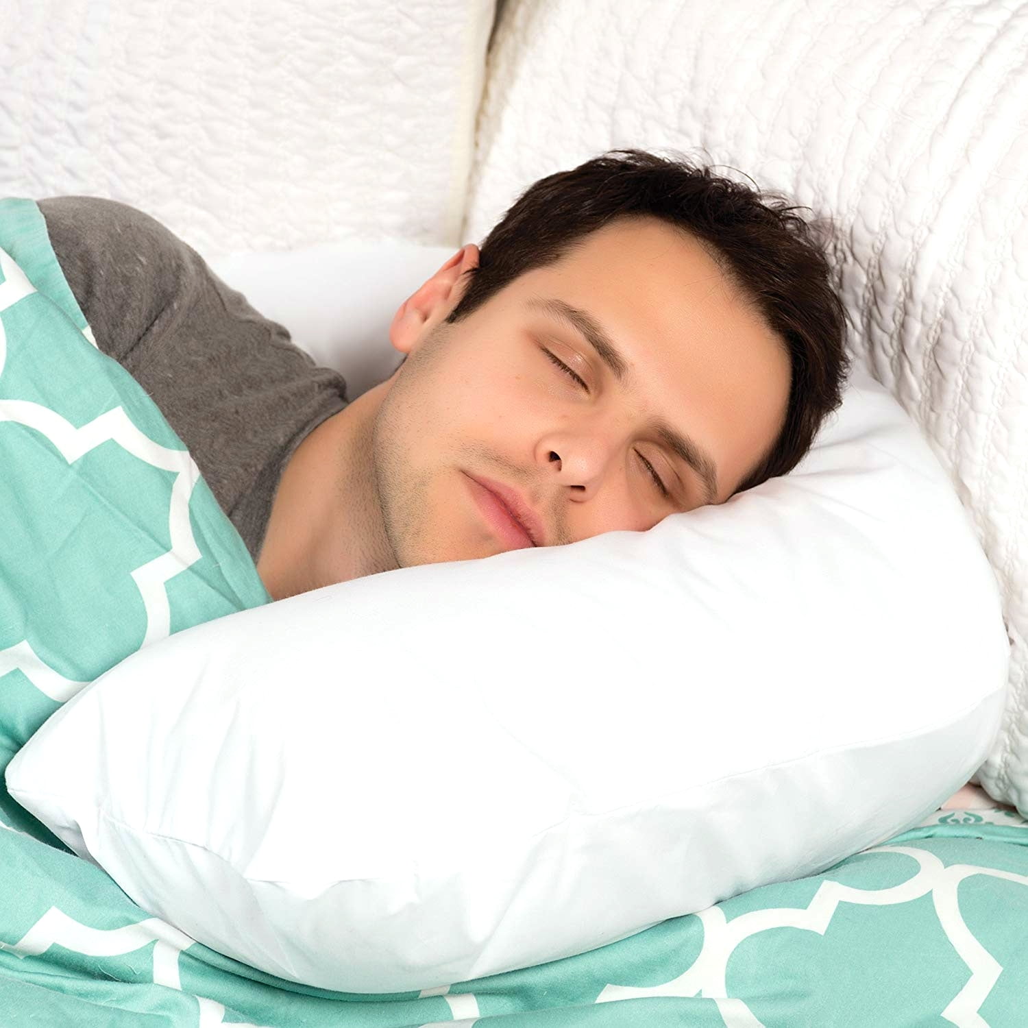 DMI Hugg-A-Pillow 17" x 22" Bed Pillow White 554-7915-1900