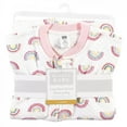 thumbnail image 2 of Hudson Baby Infant Girl Premium Quilted Long Sleeve Sleeping Bag and Wearable Blanket, Modern Rainbow, 0-6 Months, 2 of 2