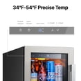 thumbnail image 4 of Ca'Lefort 15'' Beverage Refrigerator,Single Zone Beverage Fridge with Stainless Steel Door Frame, 4 of 9