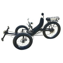 Big Wheel Fat Tire Electric Tricycle | Adult Off Road Recumbent Trike with High Carbon Steel Frame